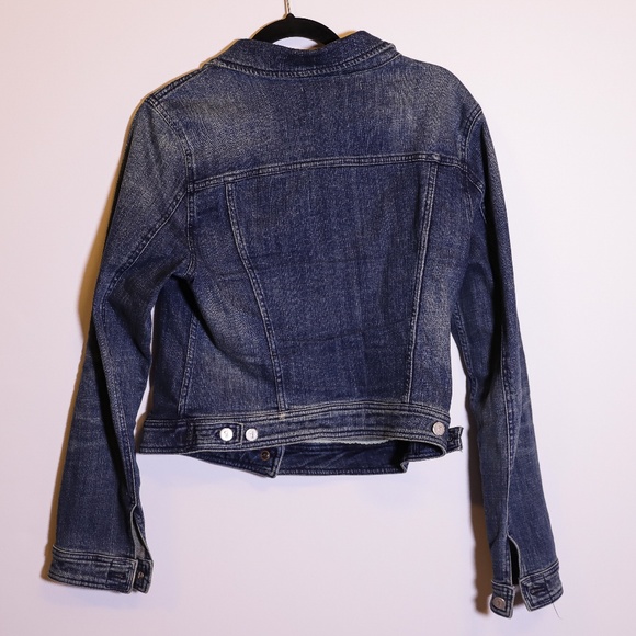 Pilcro And The Letterpress Anthropologie Cotton Stretch Denim Jean Jacket Large - Picture 4 of 4